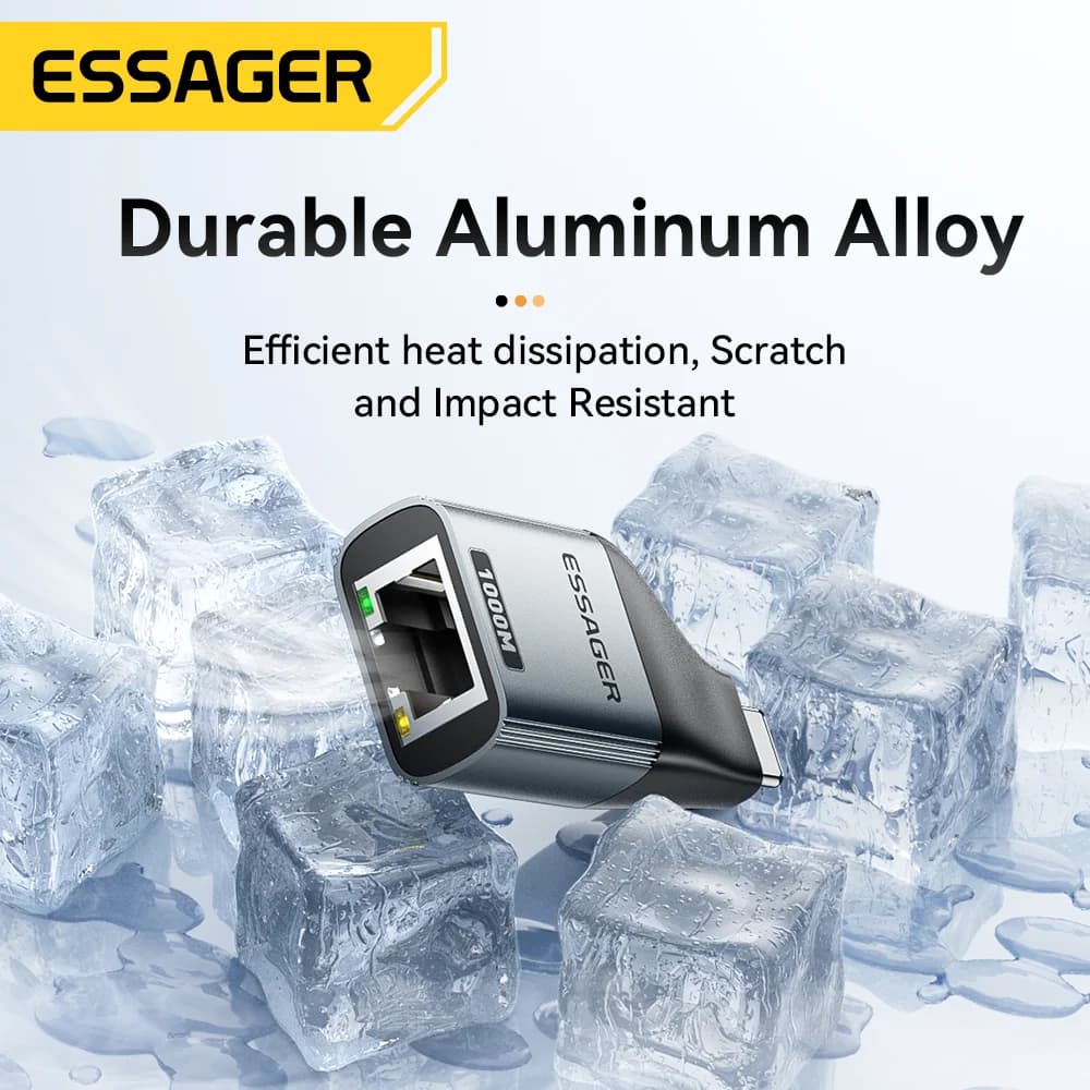 USB-C'den Gigabit Ethernet RJ45 Adaptörü