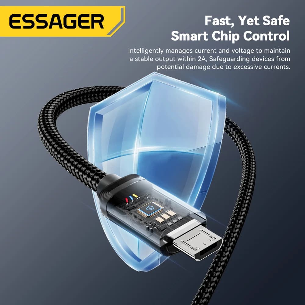 2'si Bir Arada USB Type-C ve Micro USB Hızlı Şarj Kablosu