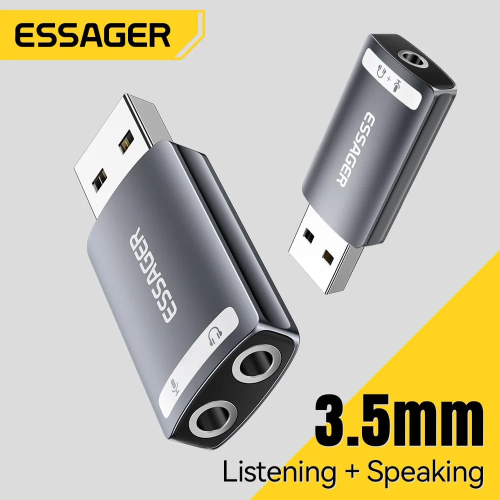 3.5mm Ses Adaptörlü Harici USB Ses Kartı