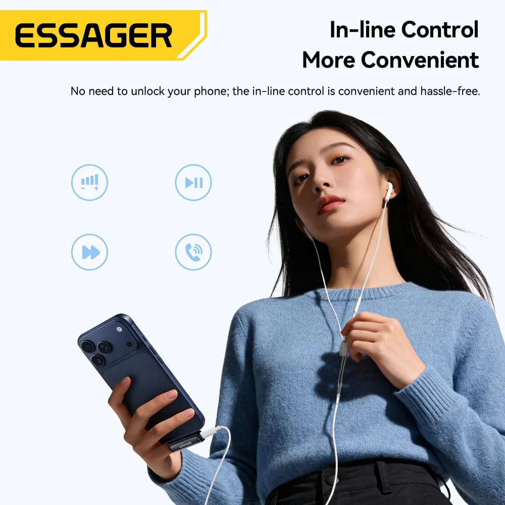 USB-C to 3.5mm Ses ve Şarj Adaptörü