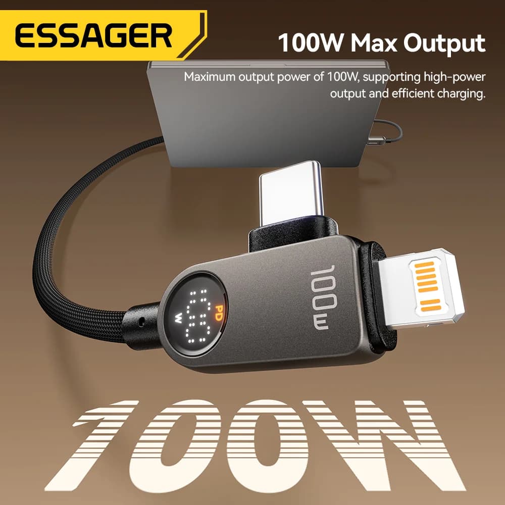 2'si 1 Arada USB-C to Lightning Kablo, 100W PD