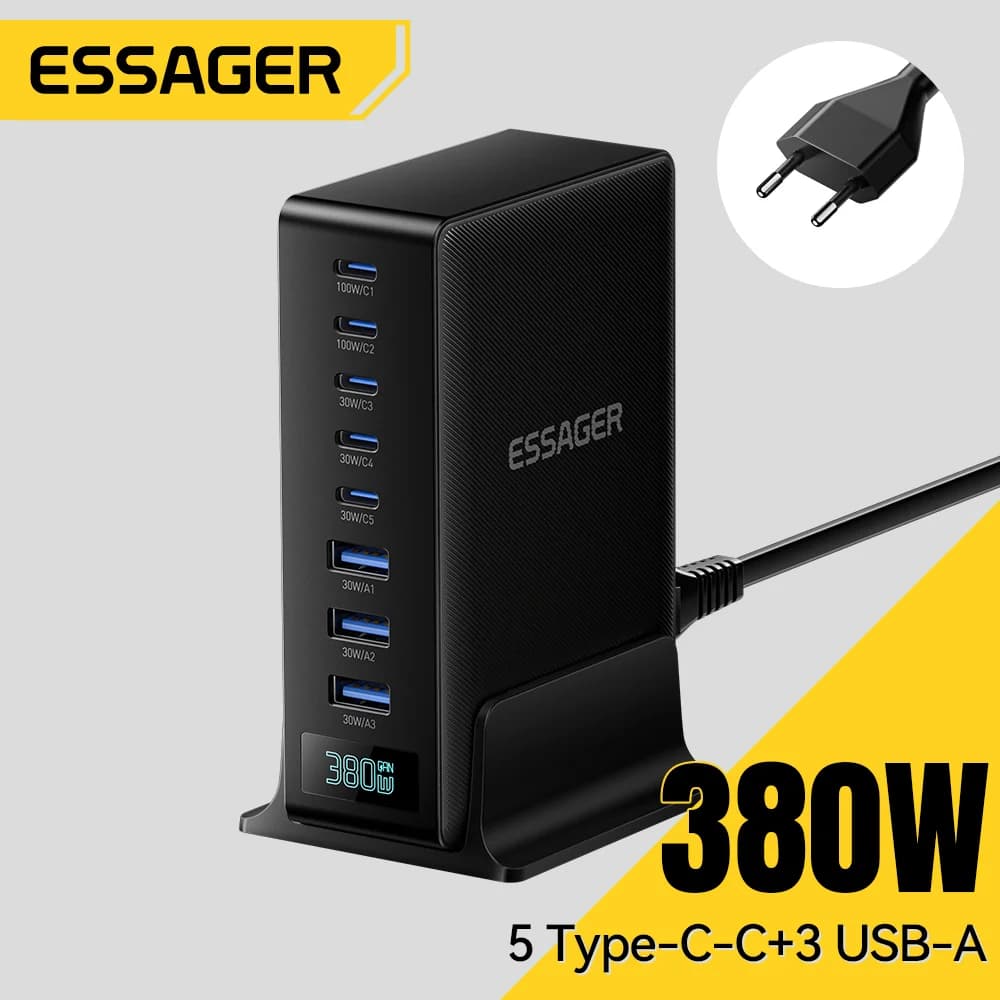 380W 8-in-1 GaN Masaüstü Şarj Standı