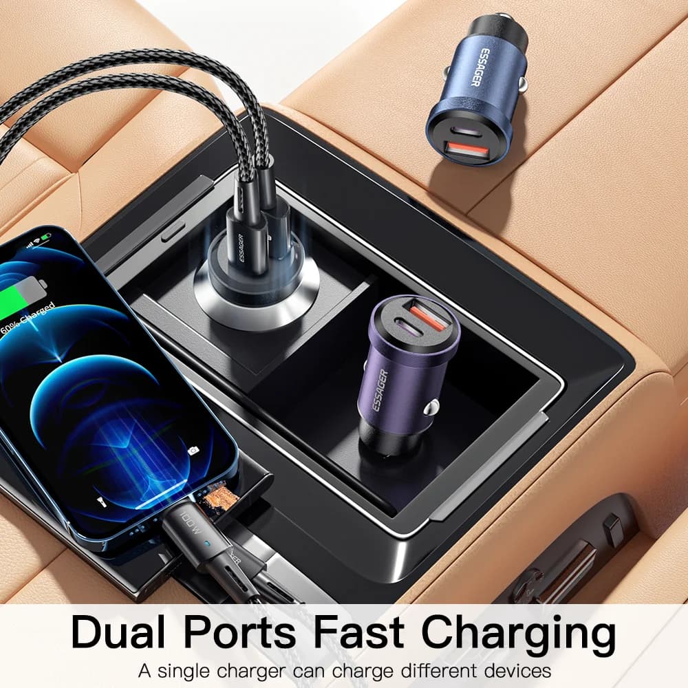 30W USB-C Araç Şarj Cihazı, Quick Charge 4.0