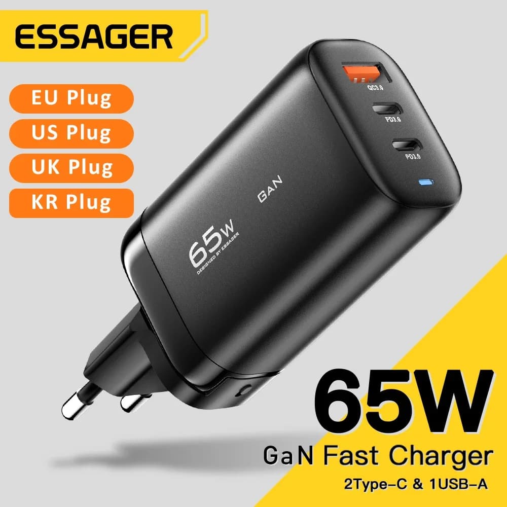65W GaN USB-C Laptop Şarj Aleti, PPS