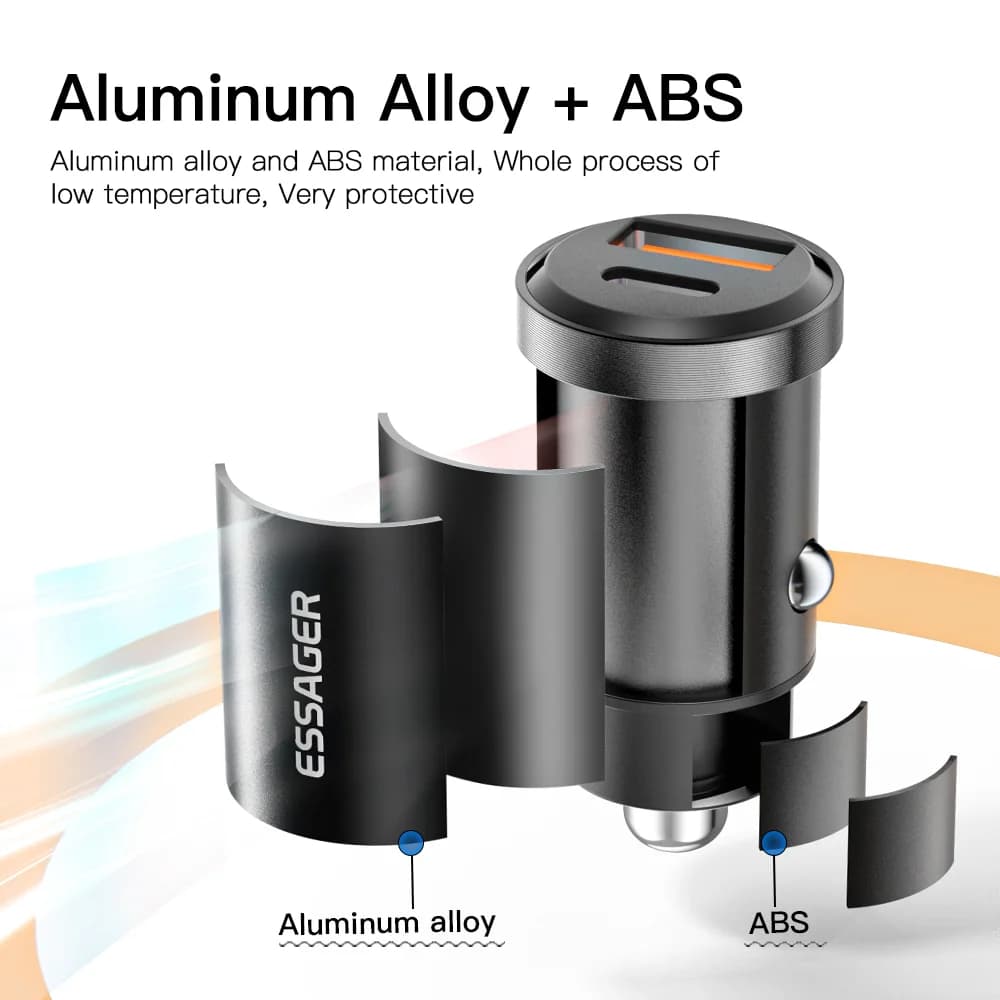 30W USB-C Araç Şarj Cihazı, Quick Charge 4.0