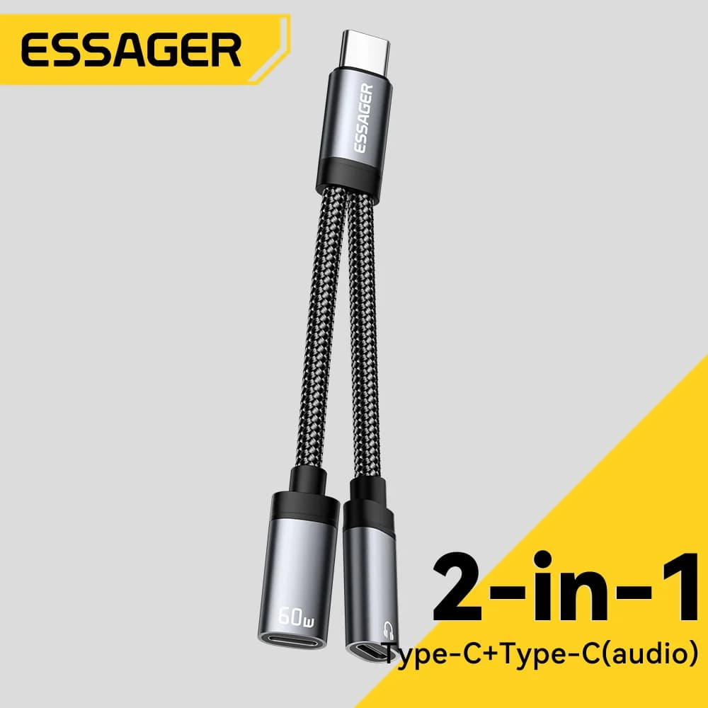 USB-C to 3.5mm AUX ve Şarj Adaptörü