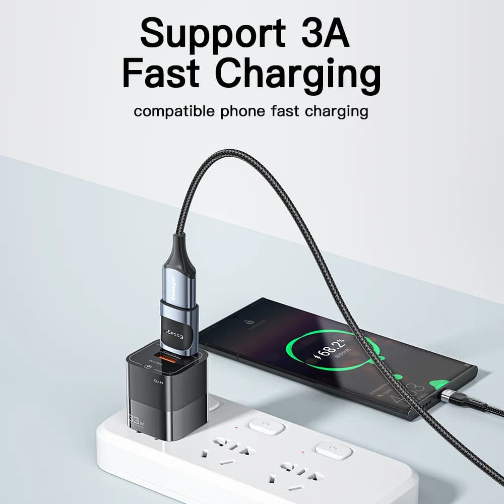 USB-C to Micro USB OTG Adaptör