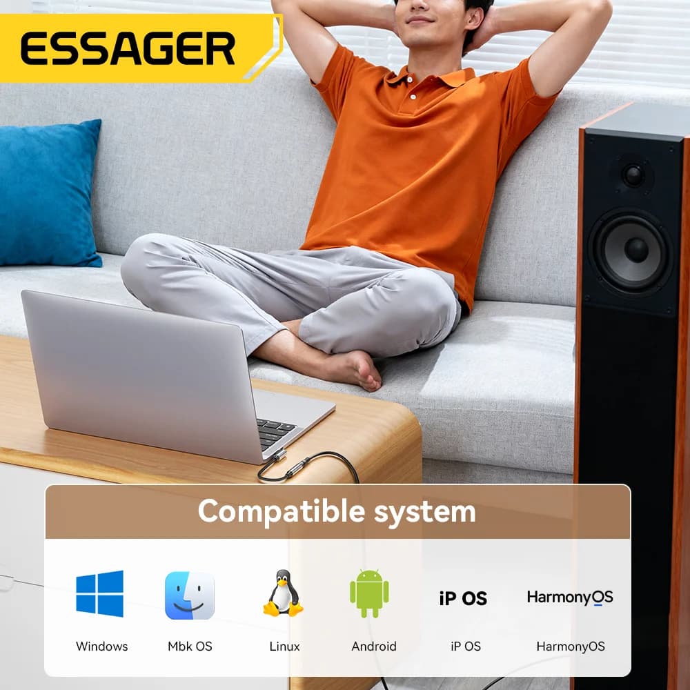 L Şekilli USB-C to 3.5mm Ses Adaptörü
