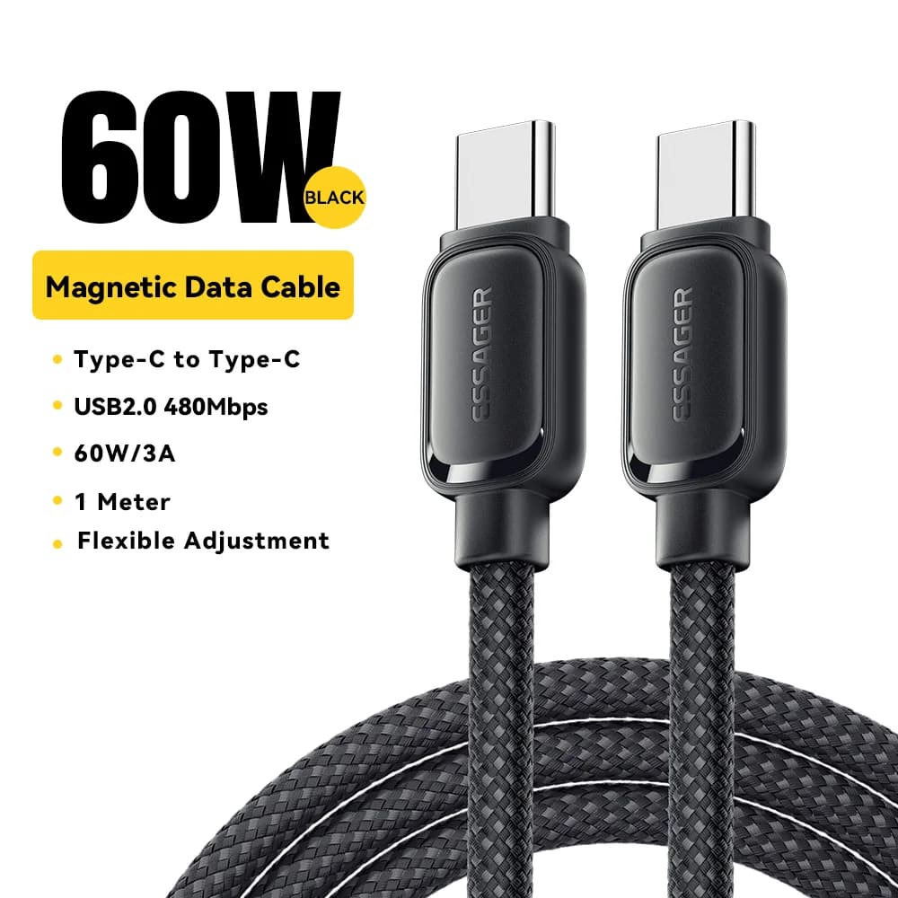 100W Manyetik Sarılabilir USB-C to USB-C Kablo