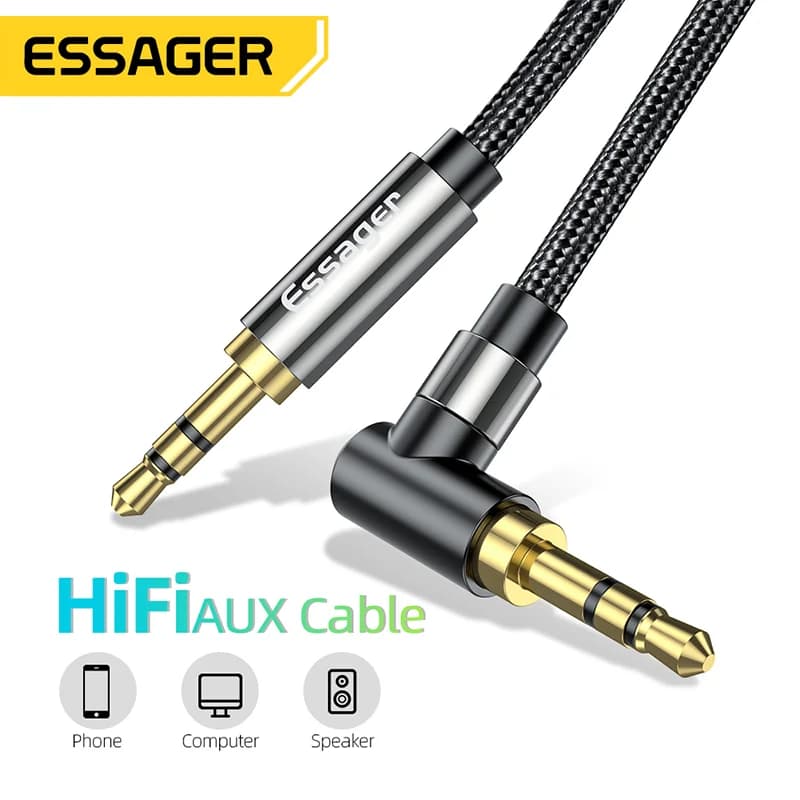 Hoparlörler İçin 3.5mm Hi-Fi Aux Ses Kablosu