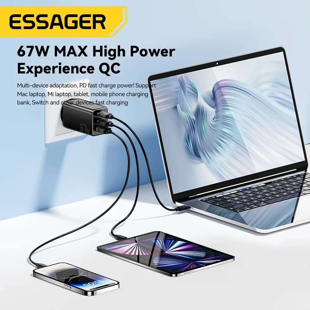PPS Destekli 67W GaN USB Type-C Hızlı Şarj Cihazı