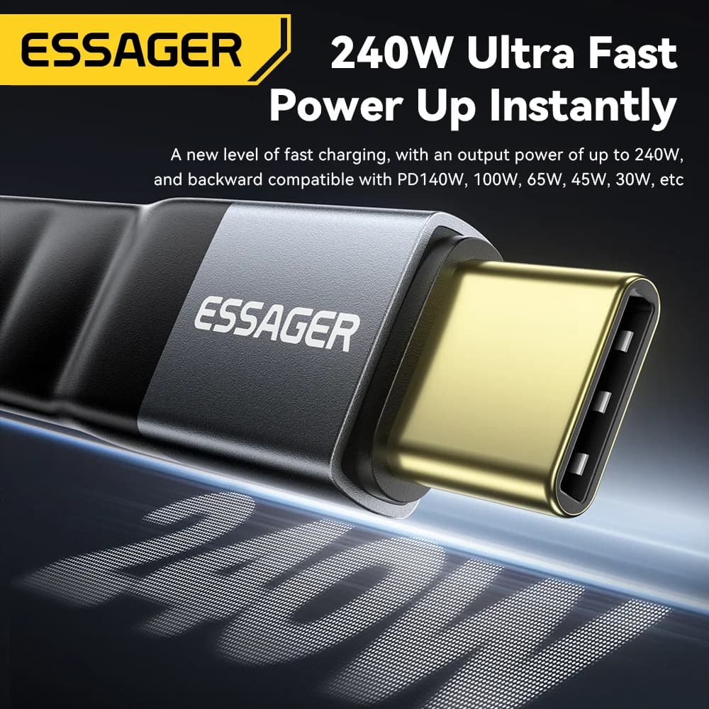 USB 4.0 Type-C Kablo, 240W PD, 8K Görüntü