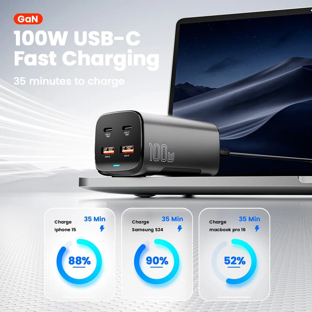67W GaN USB-C Masaüstü Hızlı Şarj Cihazı