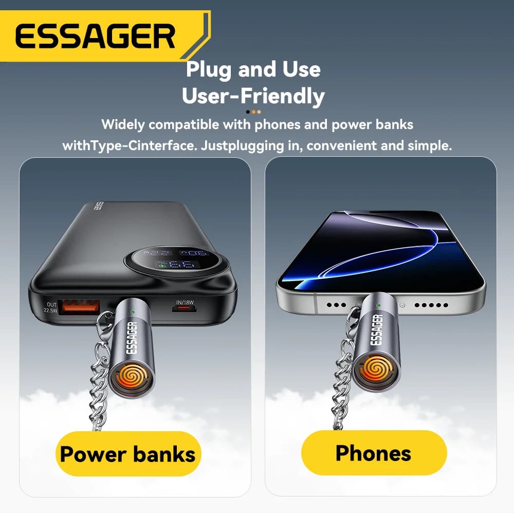 Mini USB-C Çakmak Tungsten Tel Araç