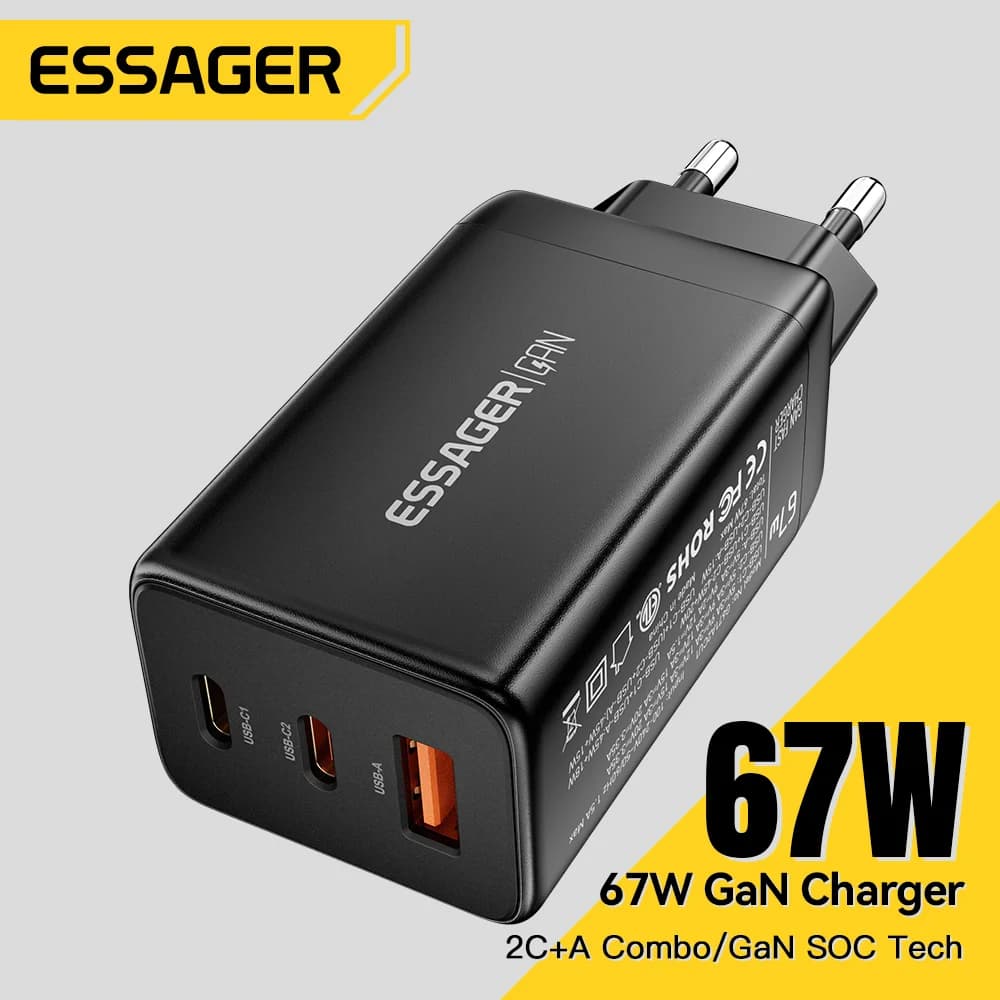 PPS Destekli 67W GaN USB Type-C Hızlı Şarj Cihazı