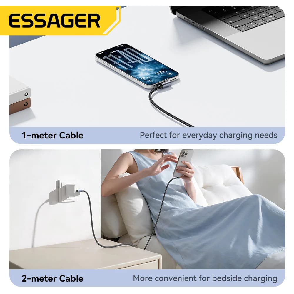 Dirsekli 100W USB-C to USB-C Hızlı Şarj Kablosu