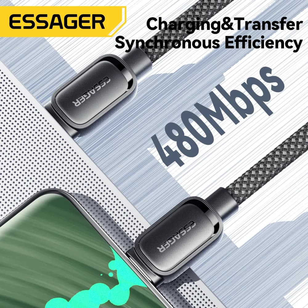 100W Manyetik Sarılabilir USB-C to USB-C Kablo