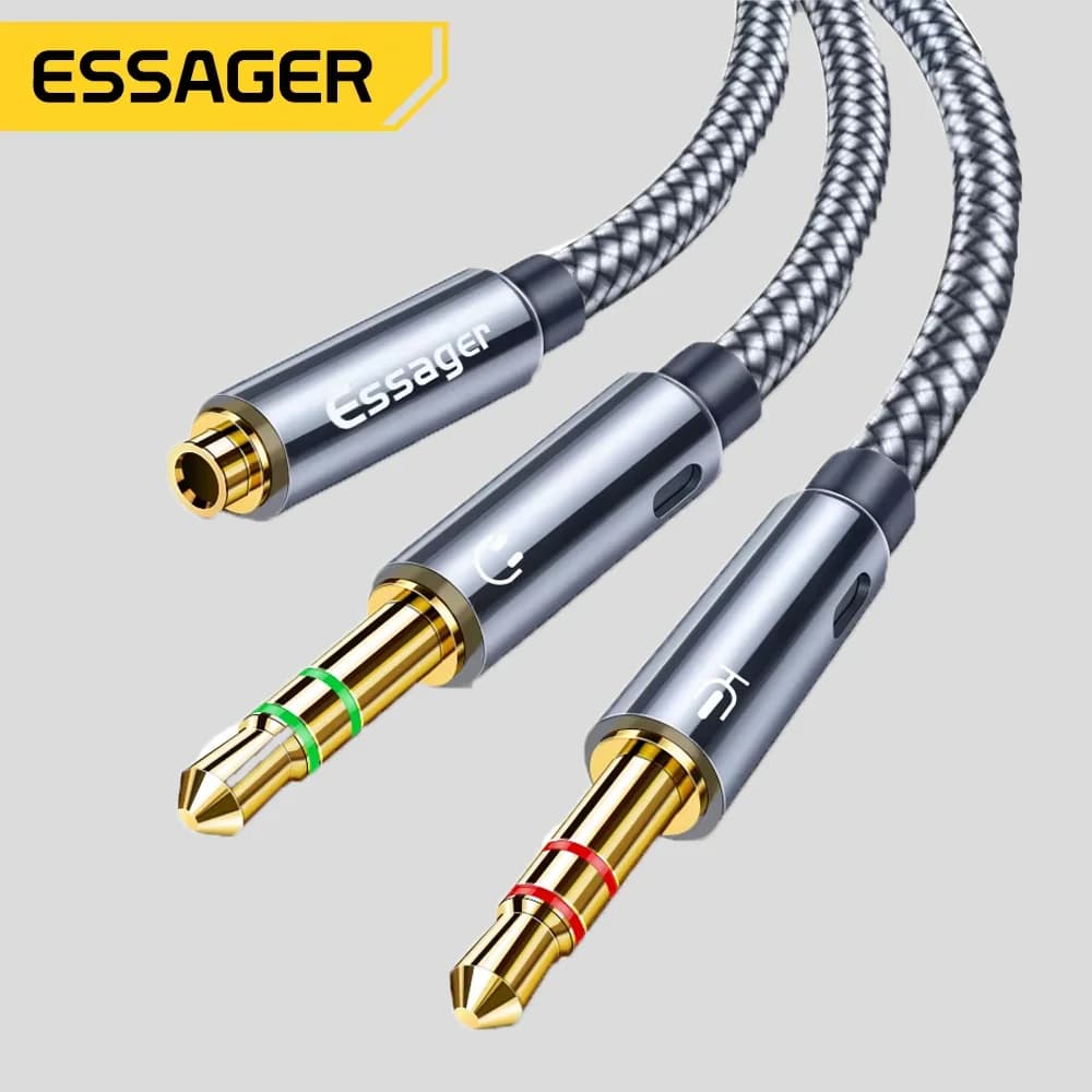 3.5mm Ses Bölücü Y-Adaptör Kablosu