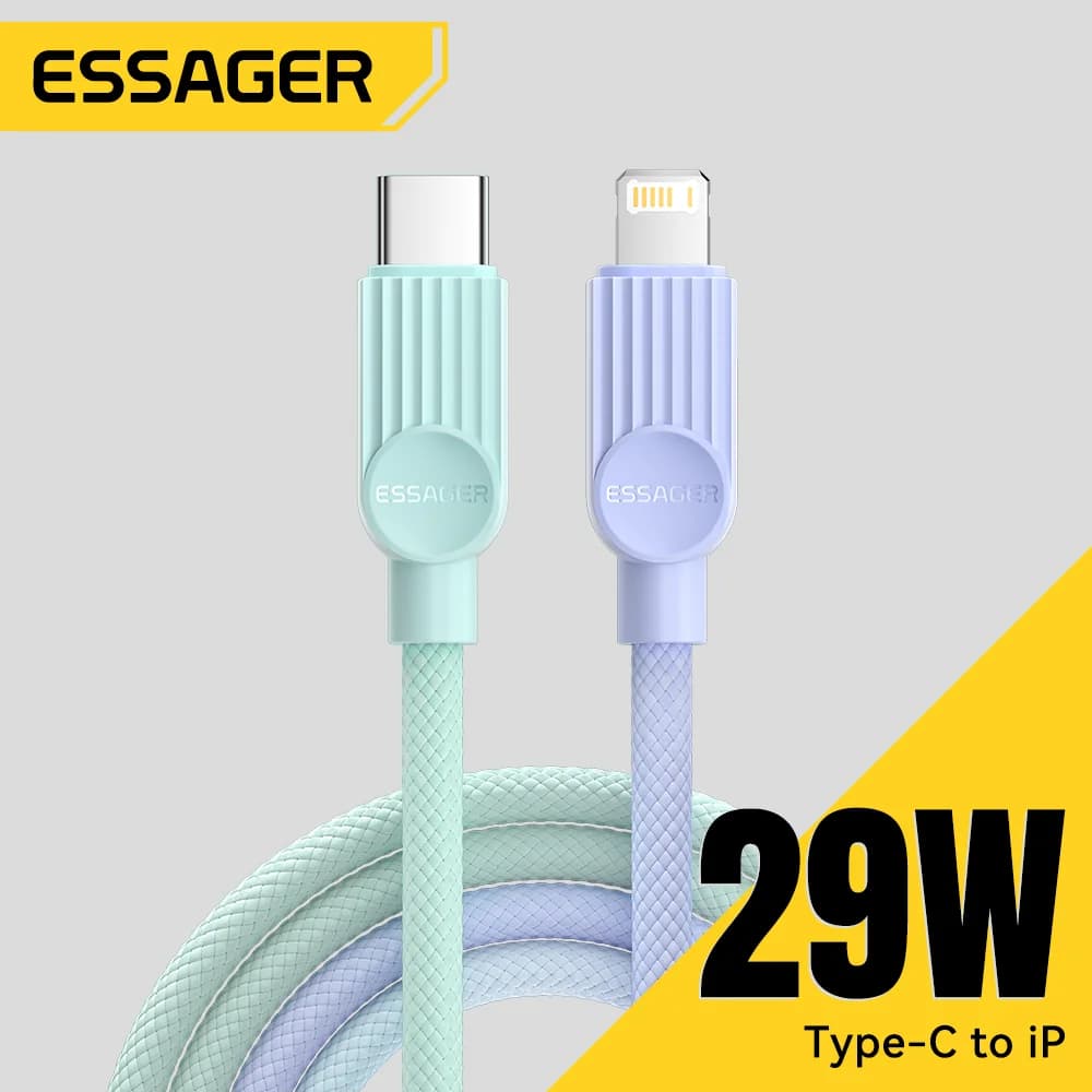 Renkli USB-C Lightning Hızlı Şarj Kablosu