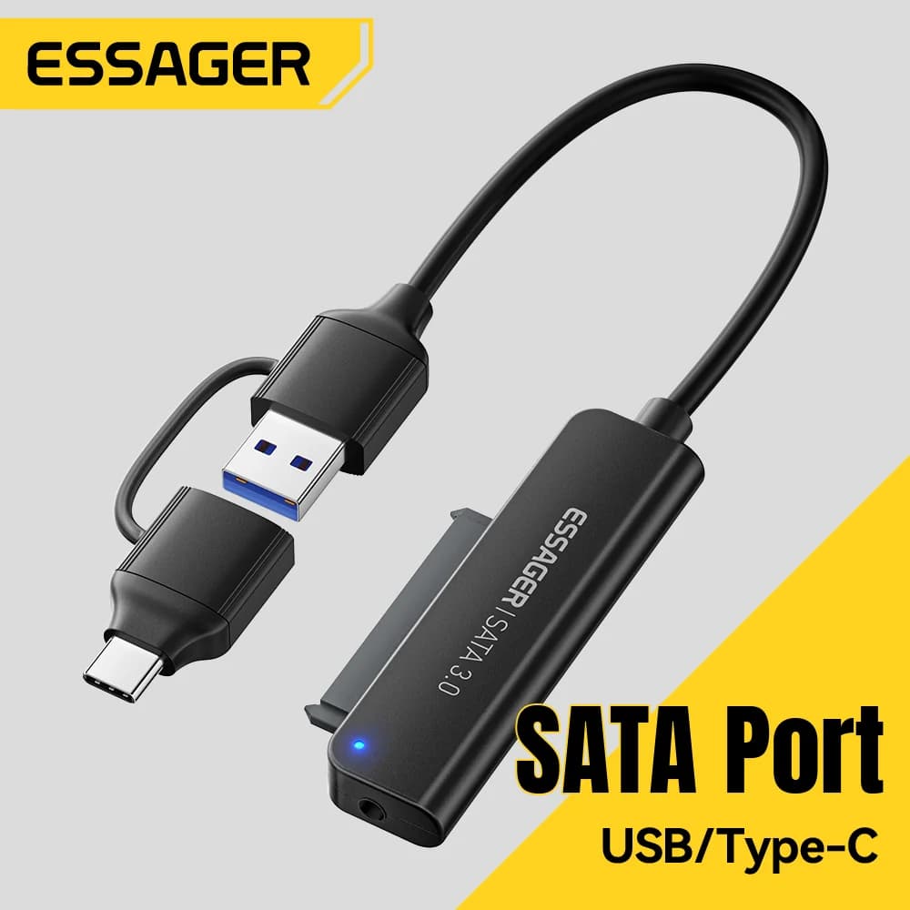 2'si 1 Arada SATA to USB 3.0/Type-C Adaptör, 2.5"
