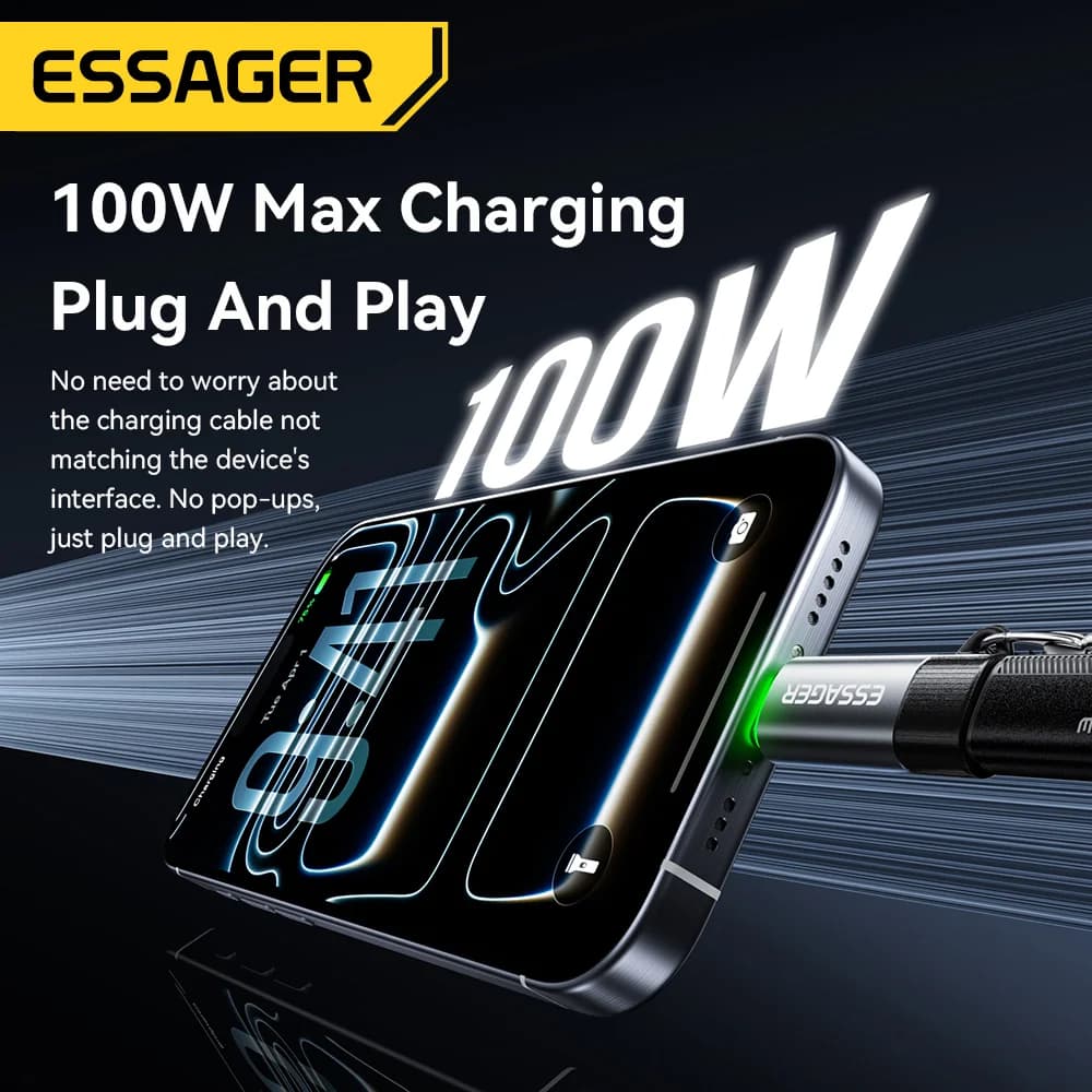 100W Akıllı Güç Kesme USB-C OTG Adaptörü