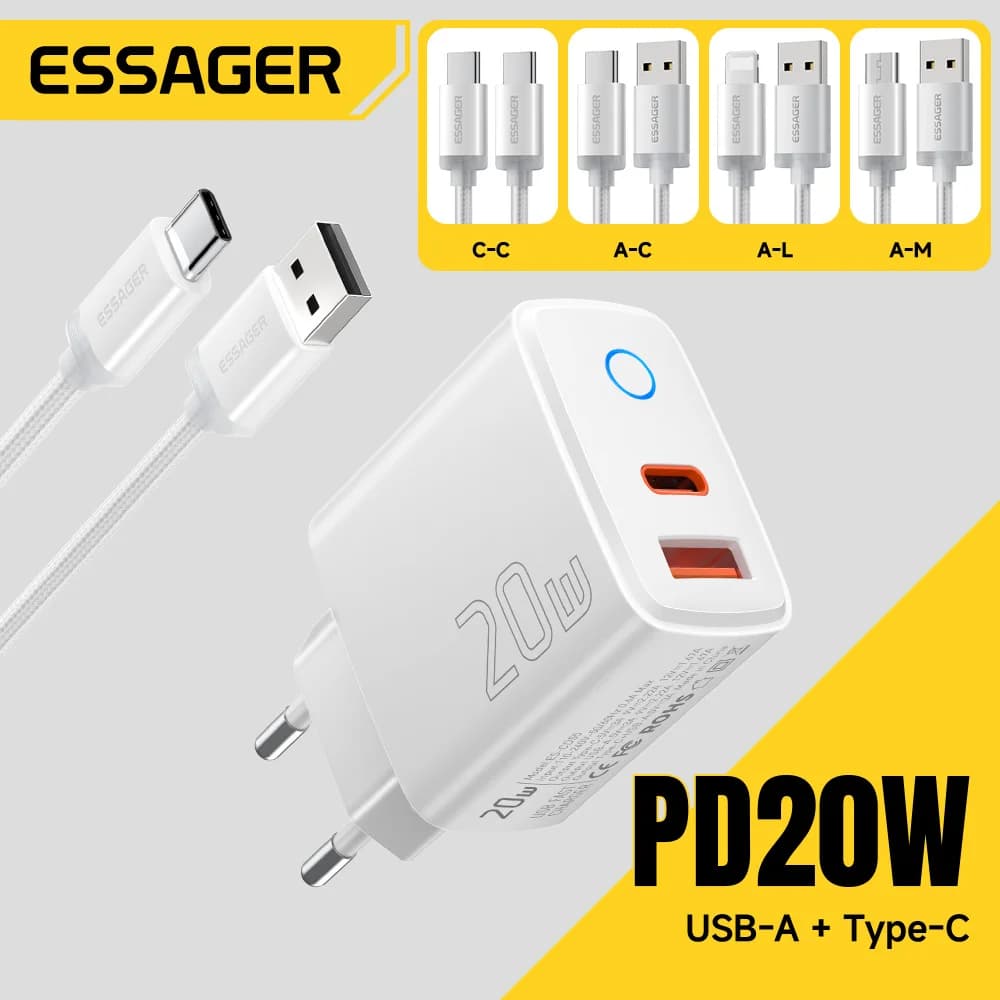 20W USB-C PD Hızlı Şarj Seti