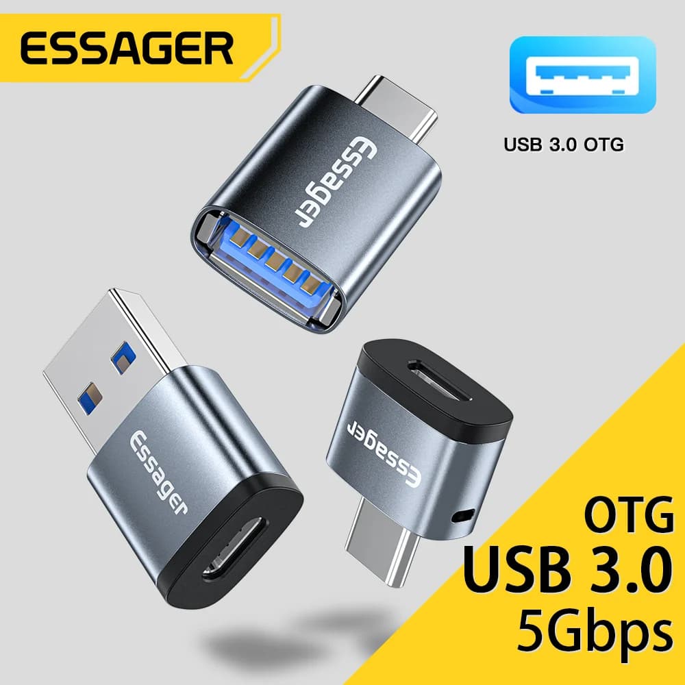 USB Tip-C'den USB 3.0 Dişi OTG Adaptörü