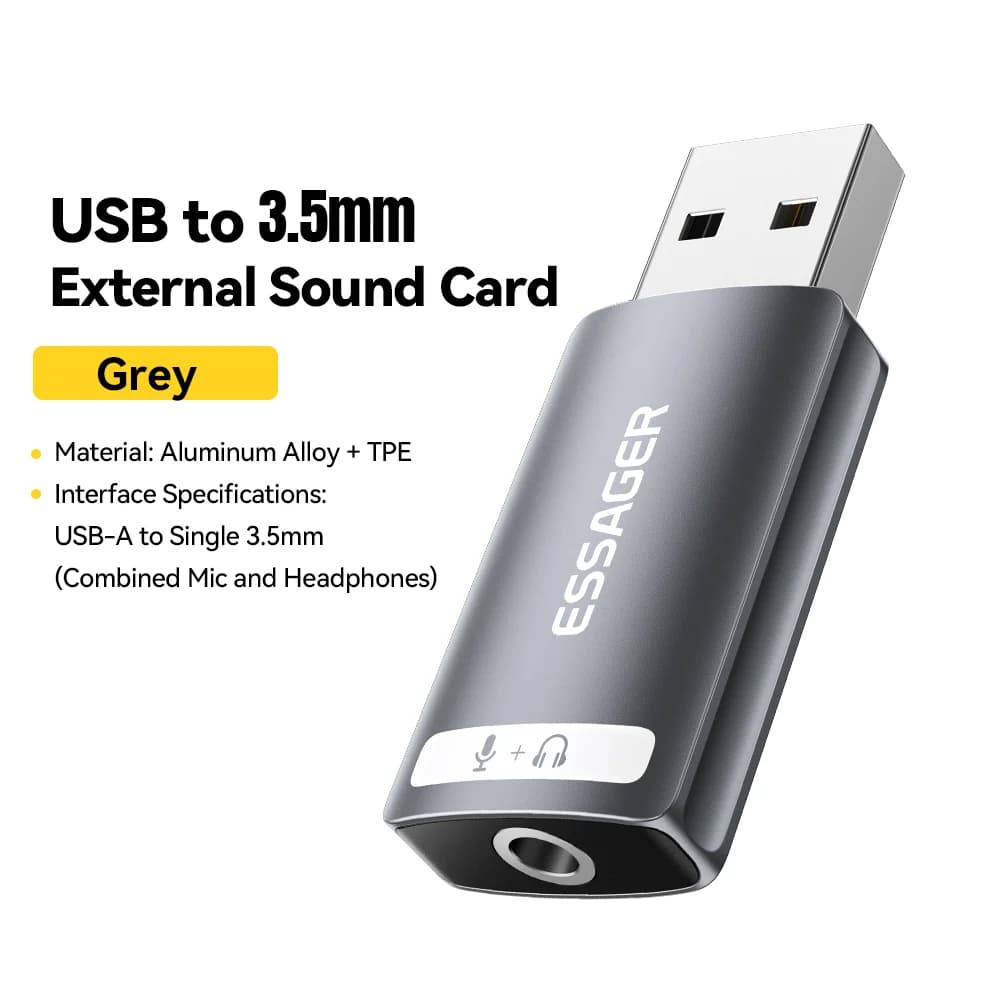 3.5mm Ses Adaptörlü Harici USB Ses Kartı