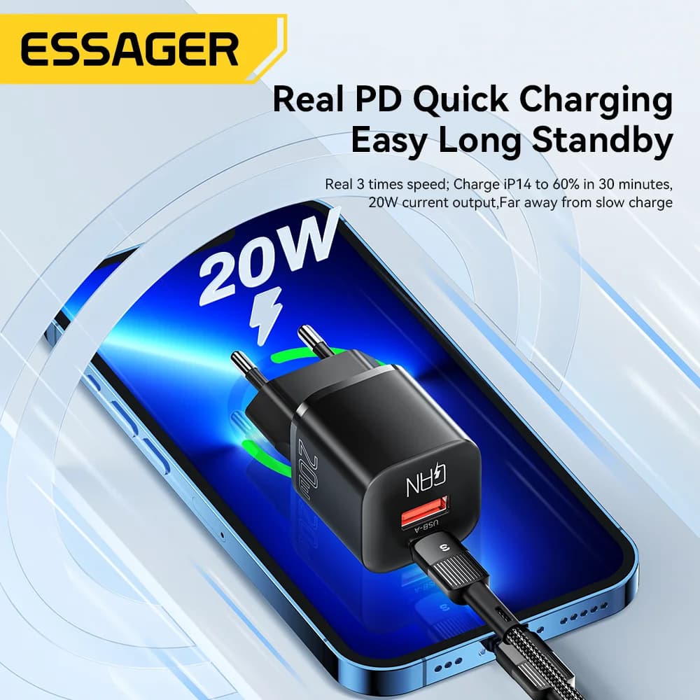 20W GaN USB-C PD Hızlı Şarj Aleti