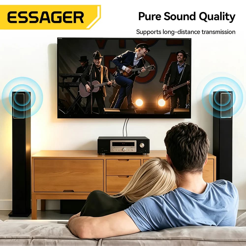 3.5mm'den Çift RCA'ya Ses Bölücü Kablosu