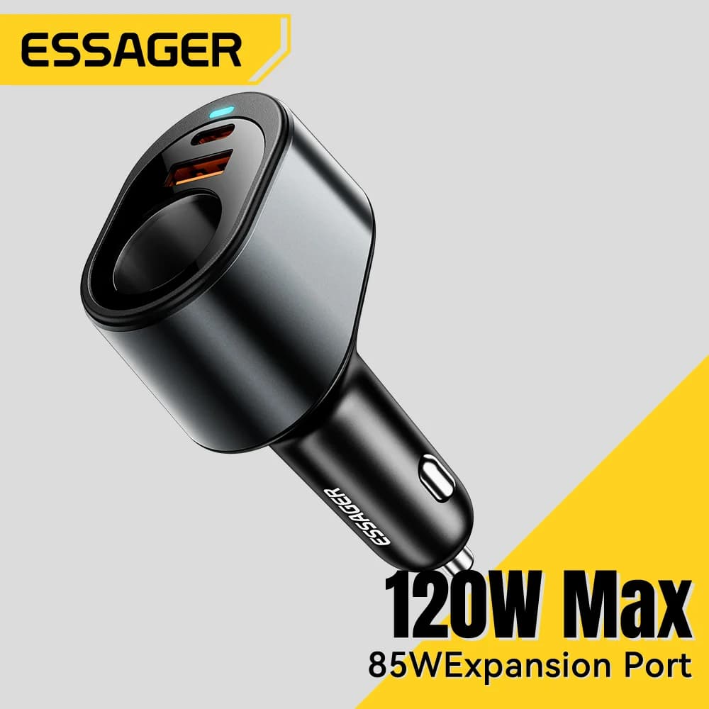 Sigara Çakmağı Portlu 120W USB-C Araç Şarj Cihazı