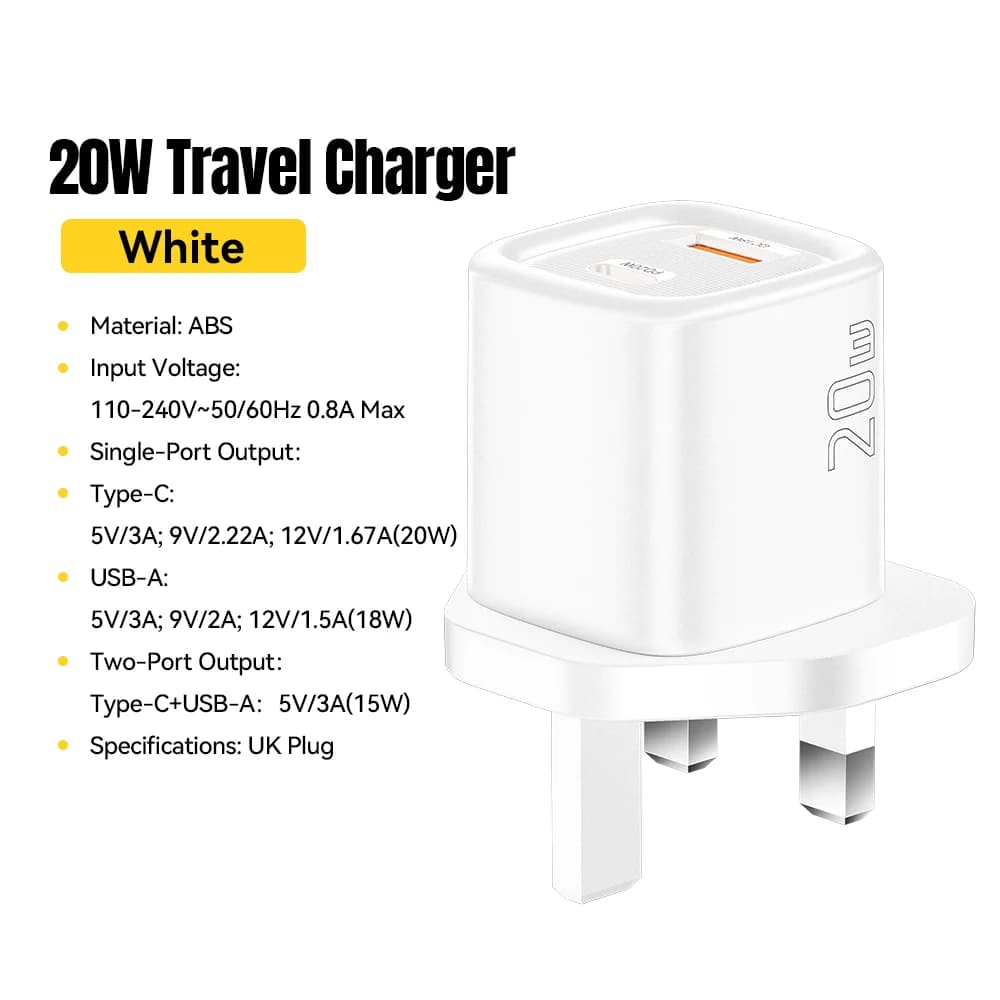 20W USB-C PD Hızlı Şarj Adaptörü