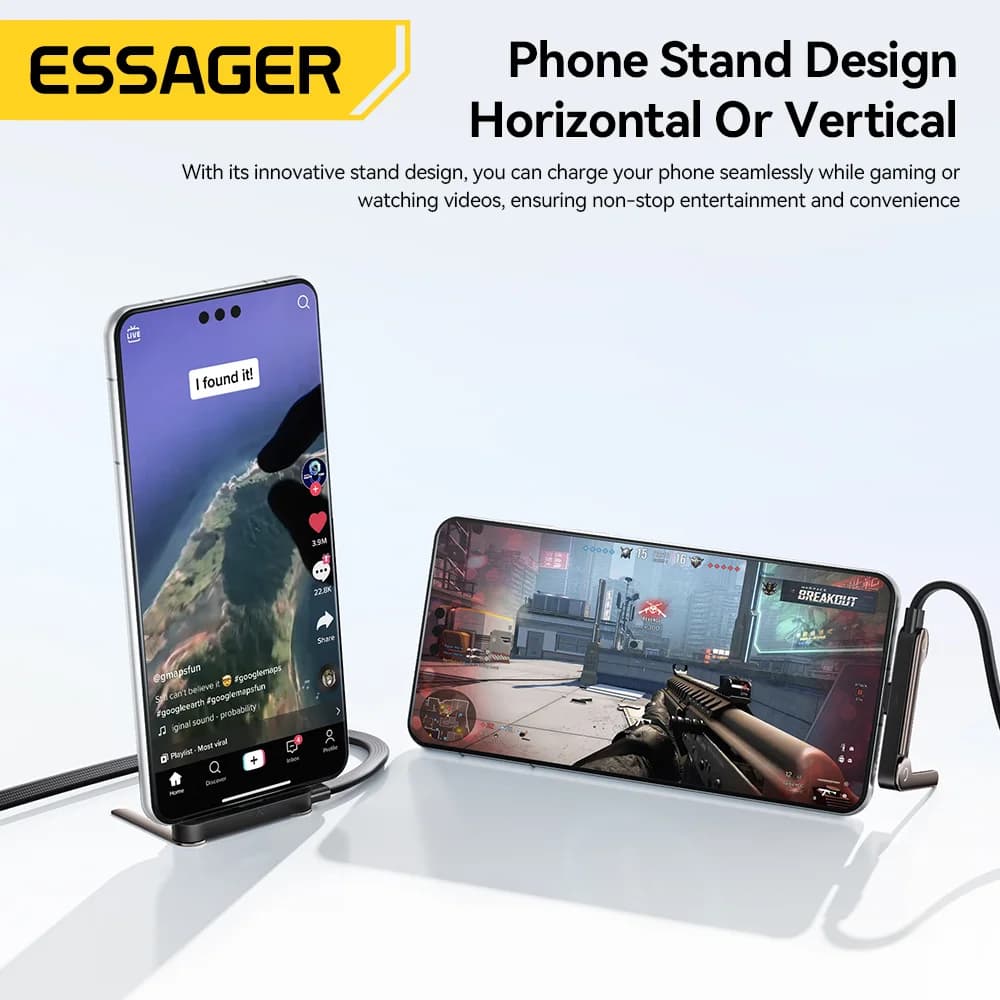 Telefon Tutuculu 100W Katlanabilir USB Type-C Kablo