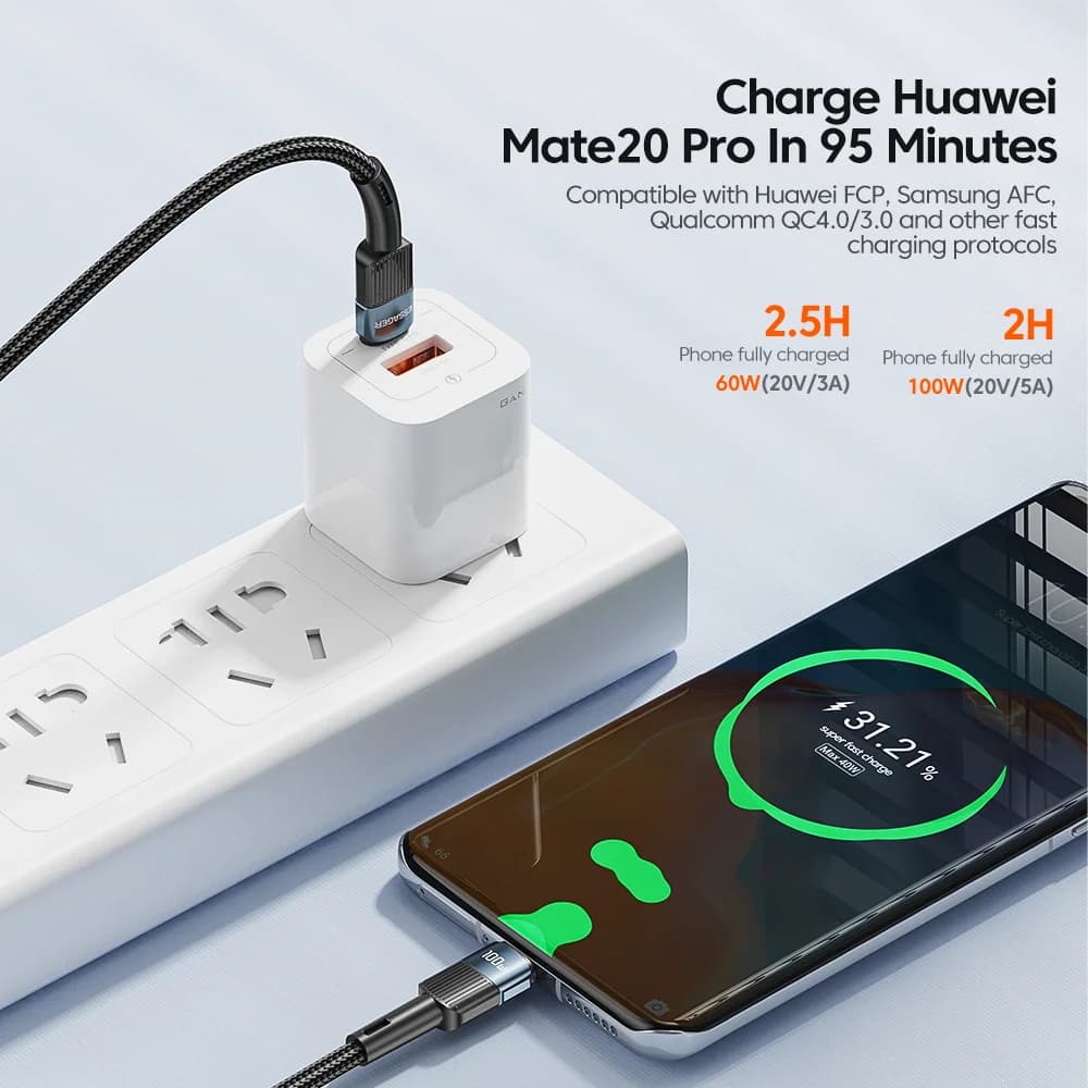 100W USB-C to USB-C Hızlı Şarj Kablosu 3m