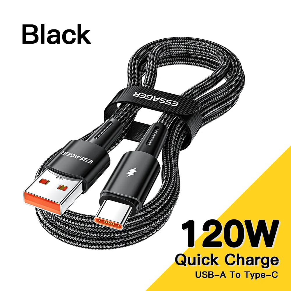 120W USB-C Hızlı Şarj Kablosu, 6A