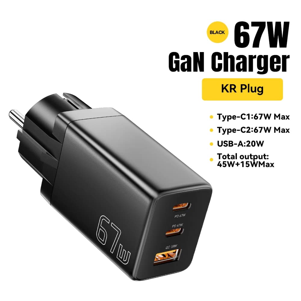 PPS Destekli 67W GaN USB Type-C Hızlı Şarj Cihazı